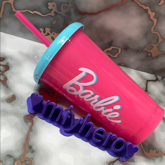 3pc Barbie Travel Set with Pink Travel bag, Tumbler and Socks - Picture 8 of 10